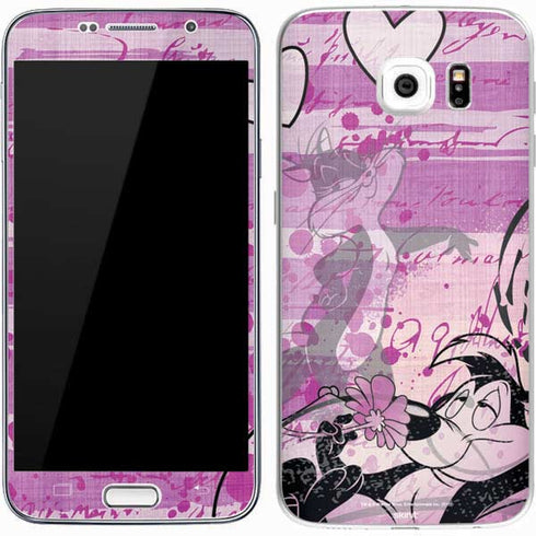 Looney Tunes Pepe Le Pew Purple Romance Galaxy S7 Skin