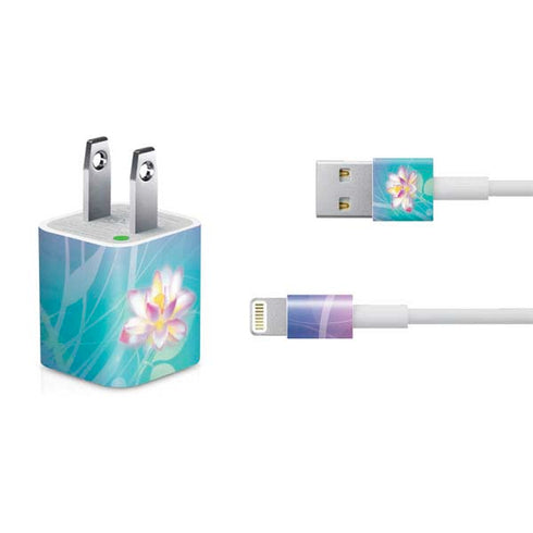 Lotus Floral Pattern iPhone Charger (5W USB) Skin
