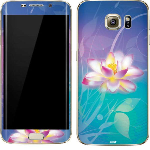 Lotus Floral Pattern Galaxy S7 Edge Skin