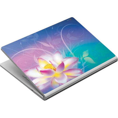 Lotus Floral Pattern Surface Book Skin