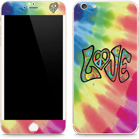 Liquid Blue Tie Dye Peace & Love iPhone 6/6s Plus Skin