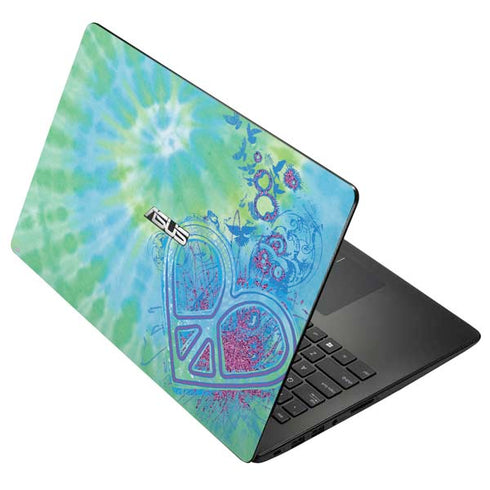 Liquid Blue Tie Dye Peace Heart Asus X502CA 15.6 Skin