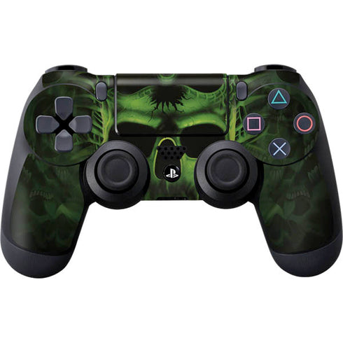 Liquid Blue Green Skulls PS4 Controller Skin