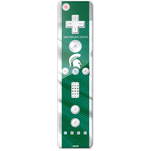 Michigan State University Away Grey Jersey Wii Remote Controller Skin