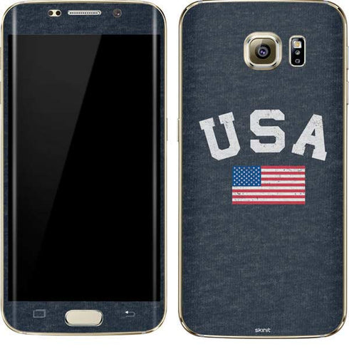 USA with American Flag Galaxy S7 Edge Skin