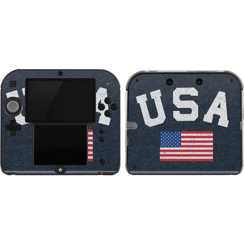 USA with American Flag Nintendo 2DS Skin