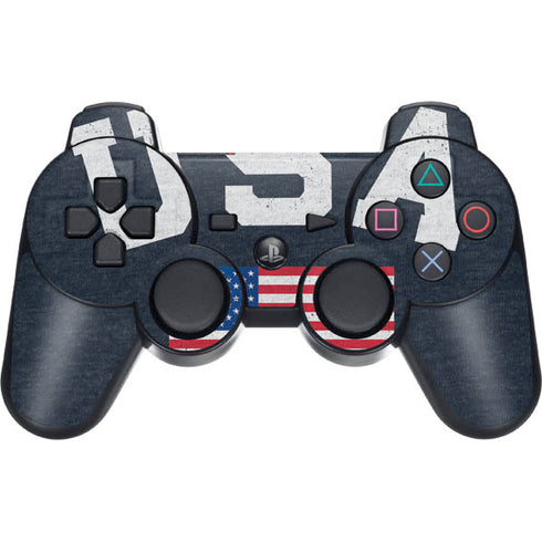 USA with American Flag PS3 Dual Shock wireless controller Skin