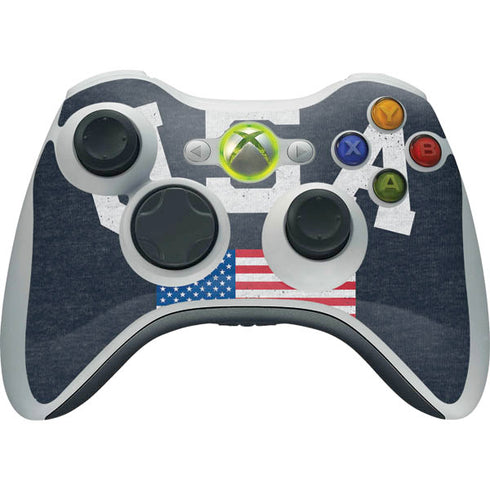 USA with American Flag Xbox 360 Wireless Controller Skin