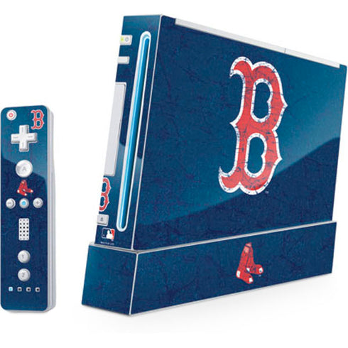 MLB Boston Red Sox - Solid Distressed Wii (Includes 1 Controller) Skin