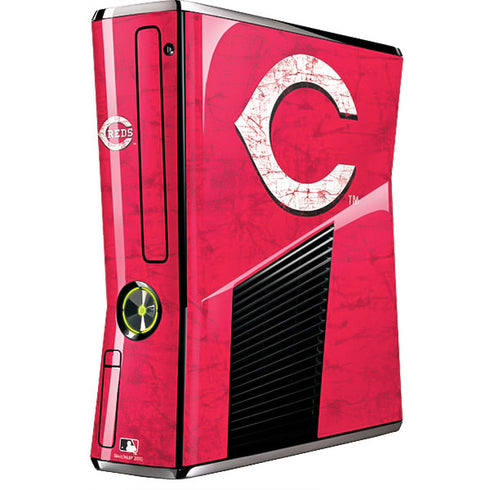 MLB Cincinnati Reds - Solid Distressed Xbox 360 Slim (2010) Skin