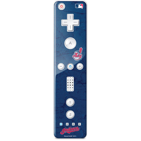 MLB Cleveland Guardians - Solid Distressed Wii Remote Controller Skin