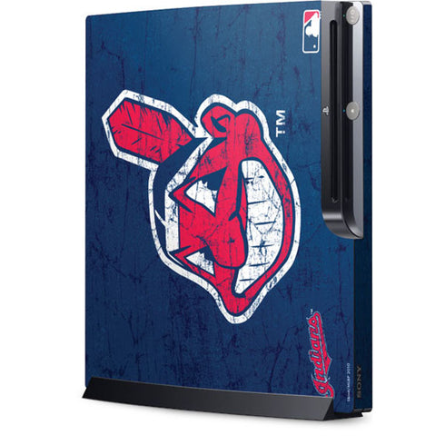 MLB Cleveland Guardians - Solid Distressed Playstation 3 & PS3 Slim Skin