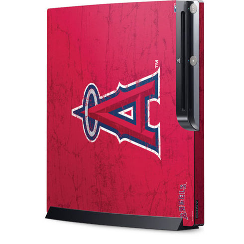 MLB Los Angeles Angels - Solid Distressed Playstation 3 & PS3 Slim Skin