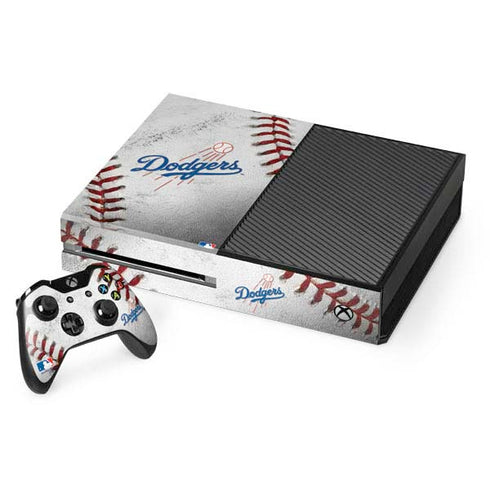 MLB Los Angeles Dodgers Game Ball Xbox One Console and Controller Bundle Skin