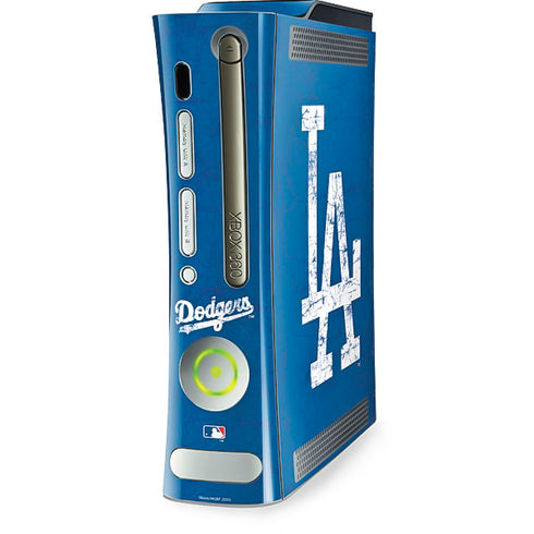 MLB Los Angeles Dodgers - Solid Distressed Xbox 360 (Includes HDD) Skin