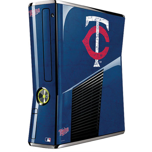 MLB Minnesota Twins - Solid Distressed Xbox 360 Slim (2010) Skin