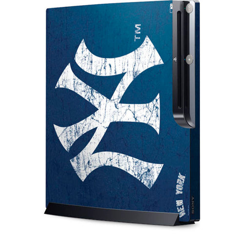 MLB New York Yankees - Solid Distressed Playstation 3 & PS3 Slim Skin