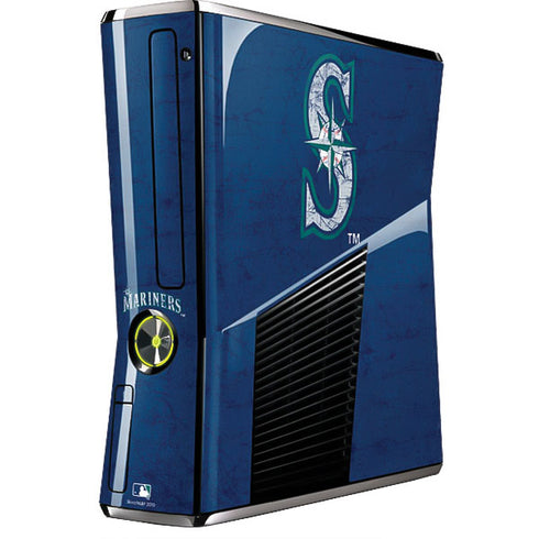 MLB Seattle Mariners - Solid Distressed Xbox 360 Slim (2010) Skin