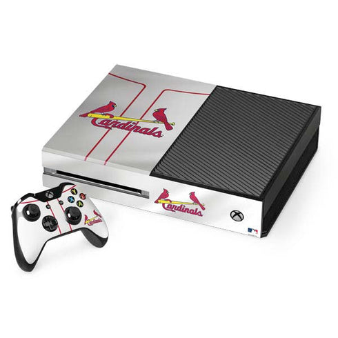 MLB St. Louis Cardinals Home Jersey Xbox One Console and Controller Bundle Skin