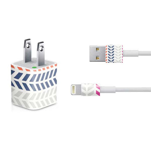 Striped Chevron iPhone Charger (5W USB) Skin