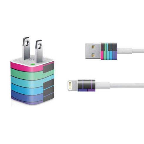 Color Piano Keys iPhone Charger (5W USB) Skin