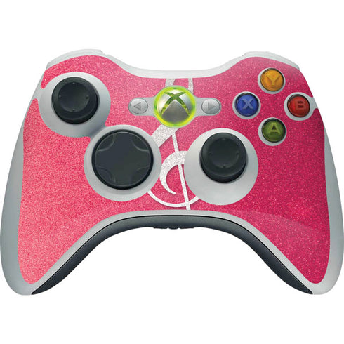 Pink Glitter Music Note Xbox 360 Wireless Controller Skin