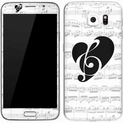 BW Musical Notes Galaxy S7 Skin