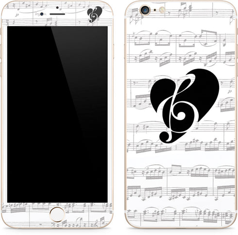 BW Musical Notes iPhone 6/6s Plus Skin