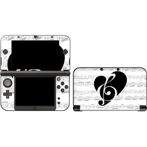 BW Musical Notes 3DS XL 2015 Skin