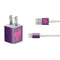 Purple Musical Notes iPhone Charger (5W USB) Skin