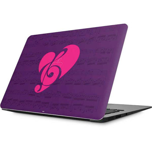 Purple Musical Notes Apple MacBook Skin