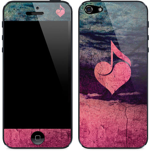 Rustic Musical Heart iPhone 5/5s/5SE Skin