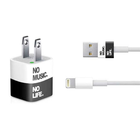 No Music No Life iPhone Charger (5W USB) Skin