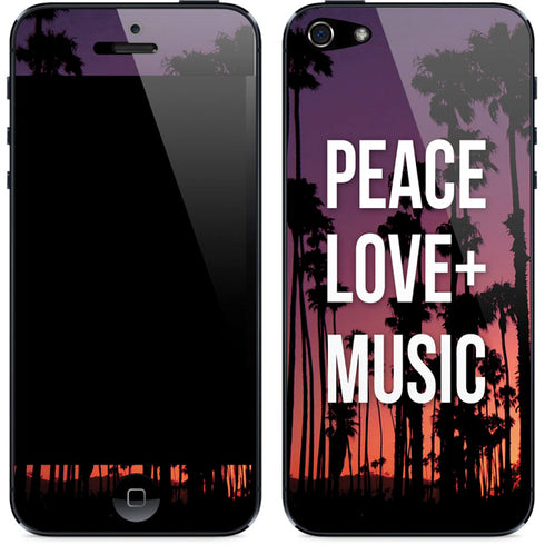 Peace Love And Music iPhone 5/5s/5SE Skin