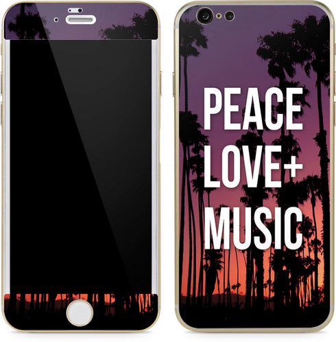 Peace Love And Music iPhone 6/6s Skin