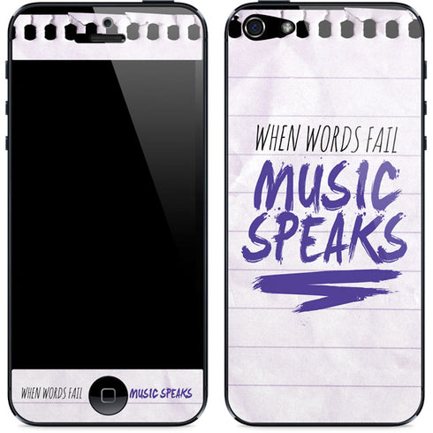 When Words Fail Music Speaks iPhone 5/5s/5SE Skin
