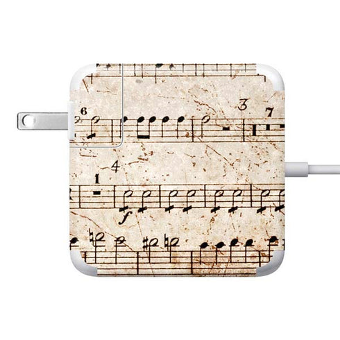 Antique Notes 85W Power Adapter (15 and 17 inch MacBook Pro Charger) Skin