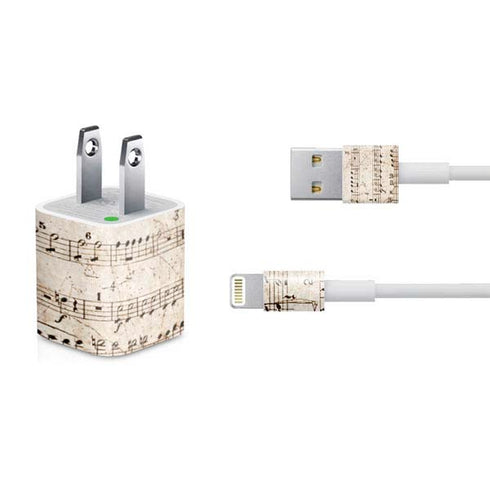 Antique Notes iPhone Charger (5W USB) Skin