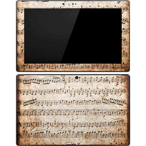 Antique Notes Surface Pro Tablet Skin