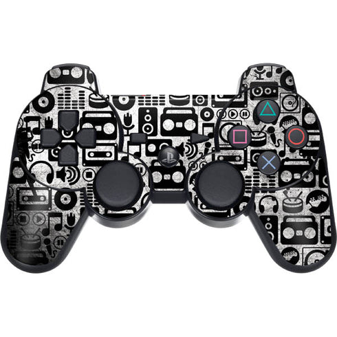 Music Pattern PS3 Dual Shock wireless controller Skin