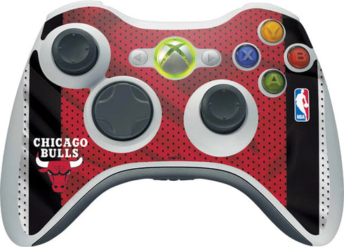 NBA Chicago Bulls Away Jersey Xbox 360 Wireless Controller Skin