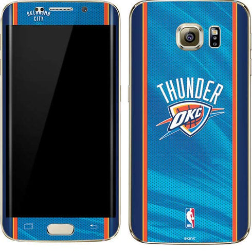 NBA Oklahoma City Thunder Blue Jersey Galaxy S7 Edge Skin