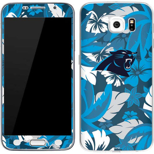 NFL Carolina Panthers Tropical Print Galaxy S7 Skin