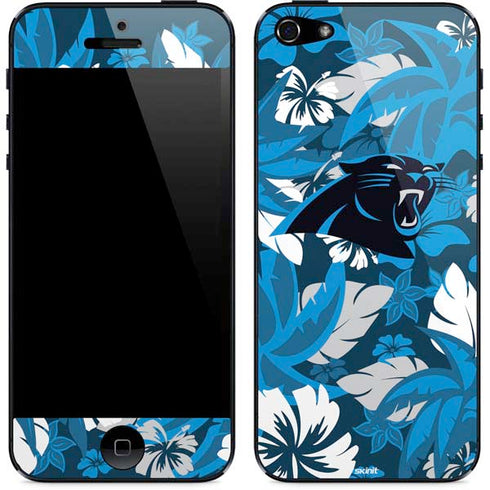NFL Carolina Panthers Tropical Print iPhone 5/5s/5SE Skin