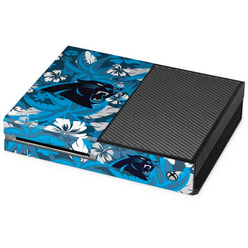 NFL Carolina Panthers Tropical Print Xbox One Console Skin