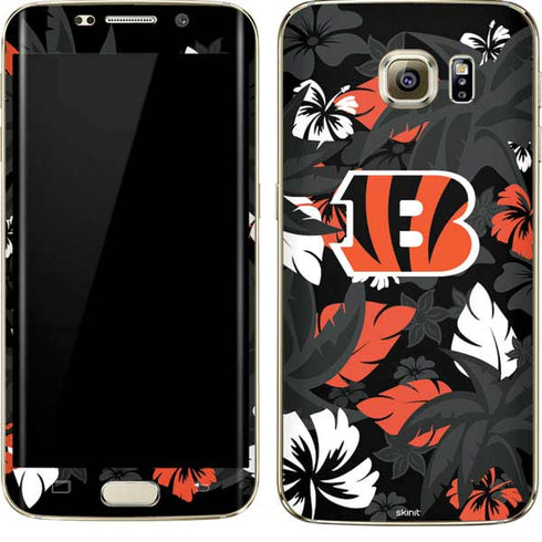 NFL Cincinnati Bengals Tropical Print Galaxy S7 Edge Skin