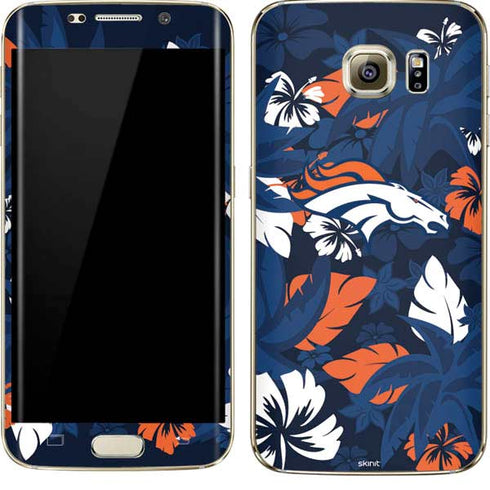 NFL Denver Broncos Tropical Print Galaxy S7 Edge Skin