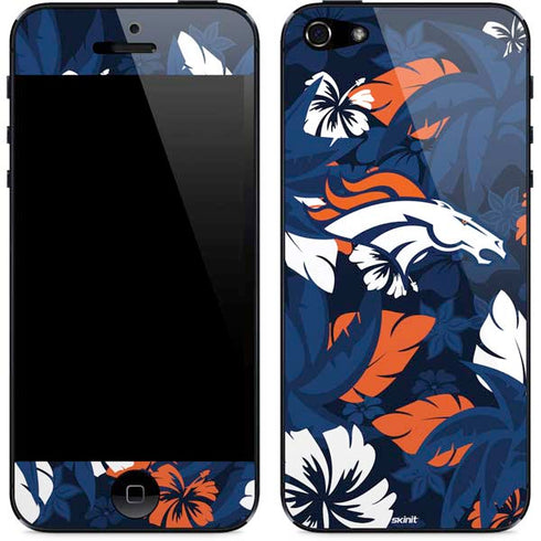 NFL Denver Broncos Tropical Print iPhone 5/5s/5SE Skin