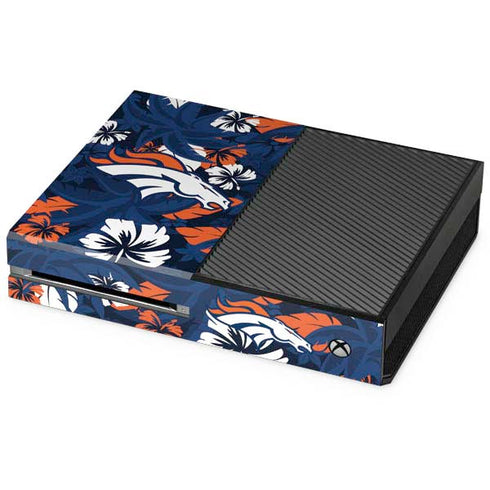 NFL Denver Broncos Tropical Print Xbox One Console Skin