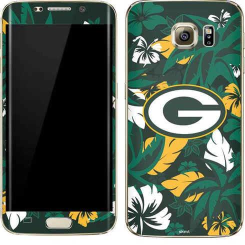 NFL Green Bay Packers Tropical Print Galaxy S7 Edge Skin